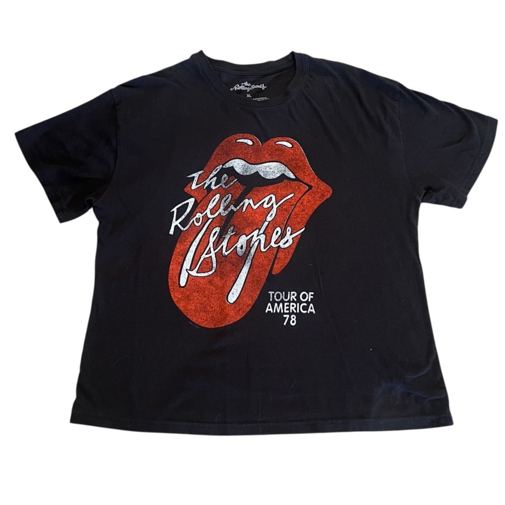 Rolling Stones Black T-Shirt 1978 Tour Of America